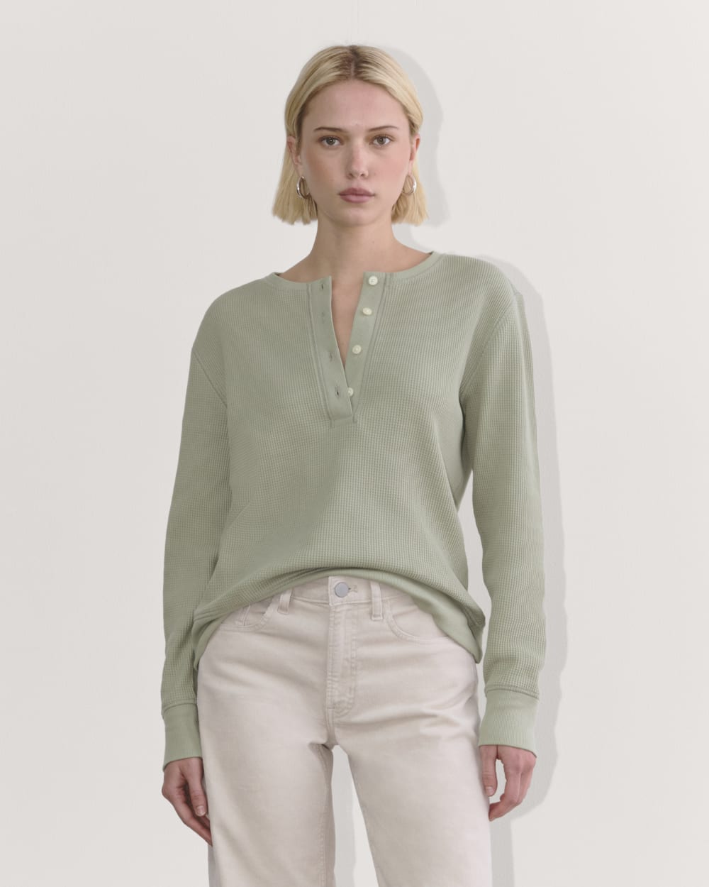 Drea Waffle Henley