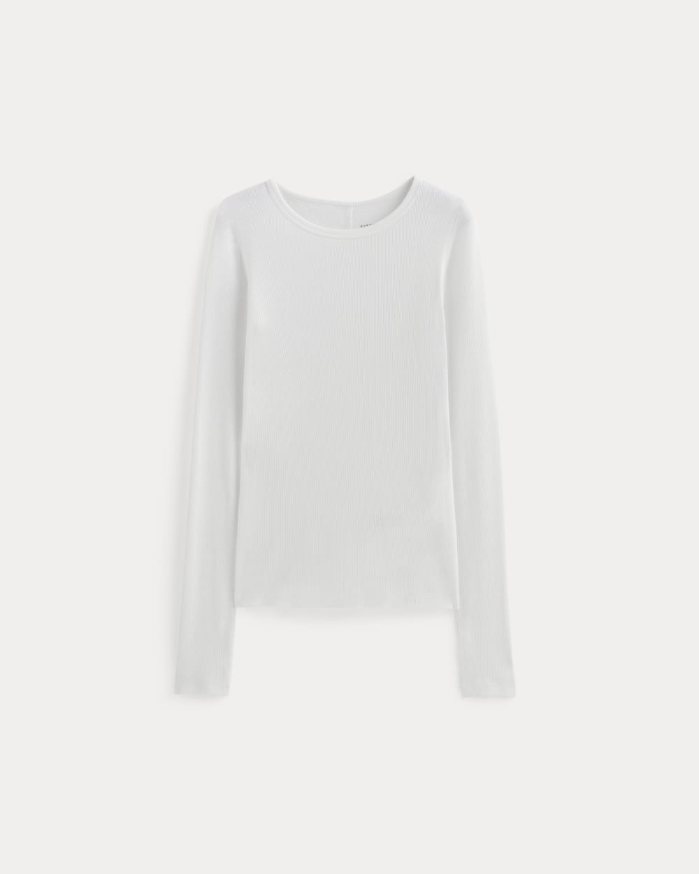 The Luxe Rib Long-Sleeve Crew | White – Everlane