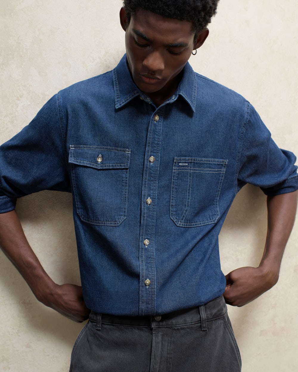 mens-denim-utility-shirt-dark-indigo | editorial