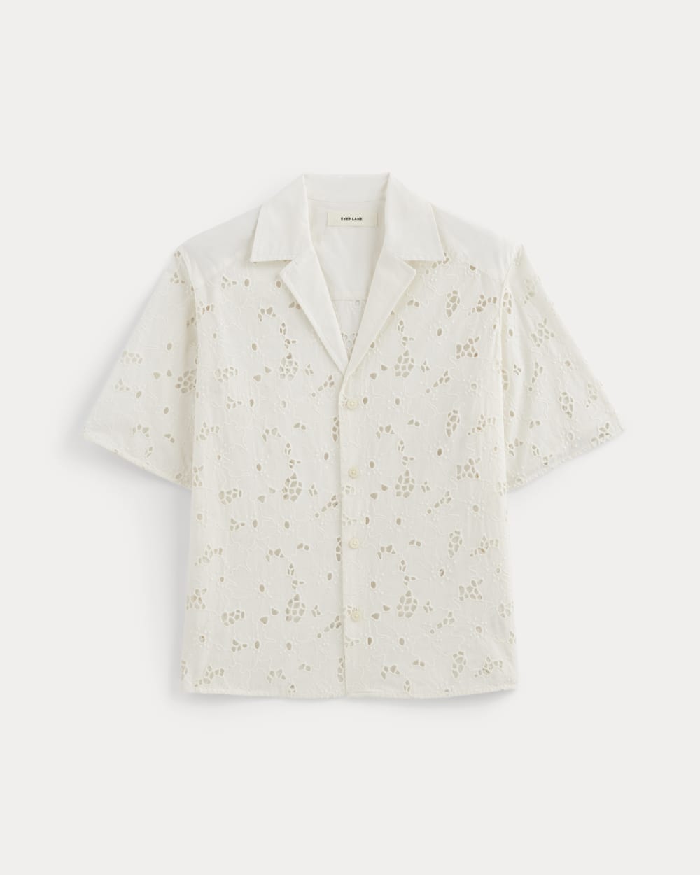 tent shirt Everlane Eyelet Camp Shirt In Bone, Size XL, Cotton
