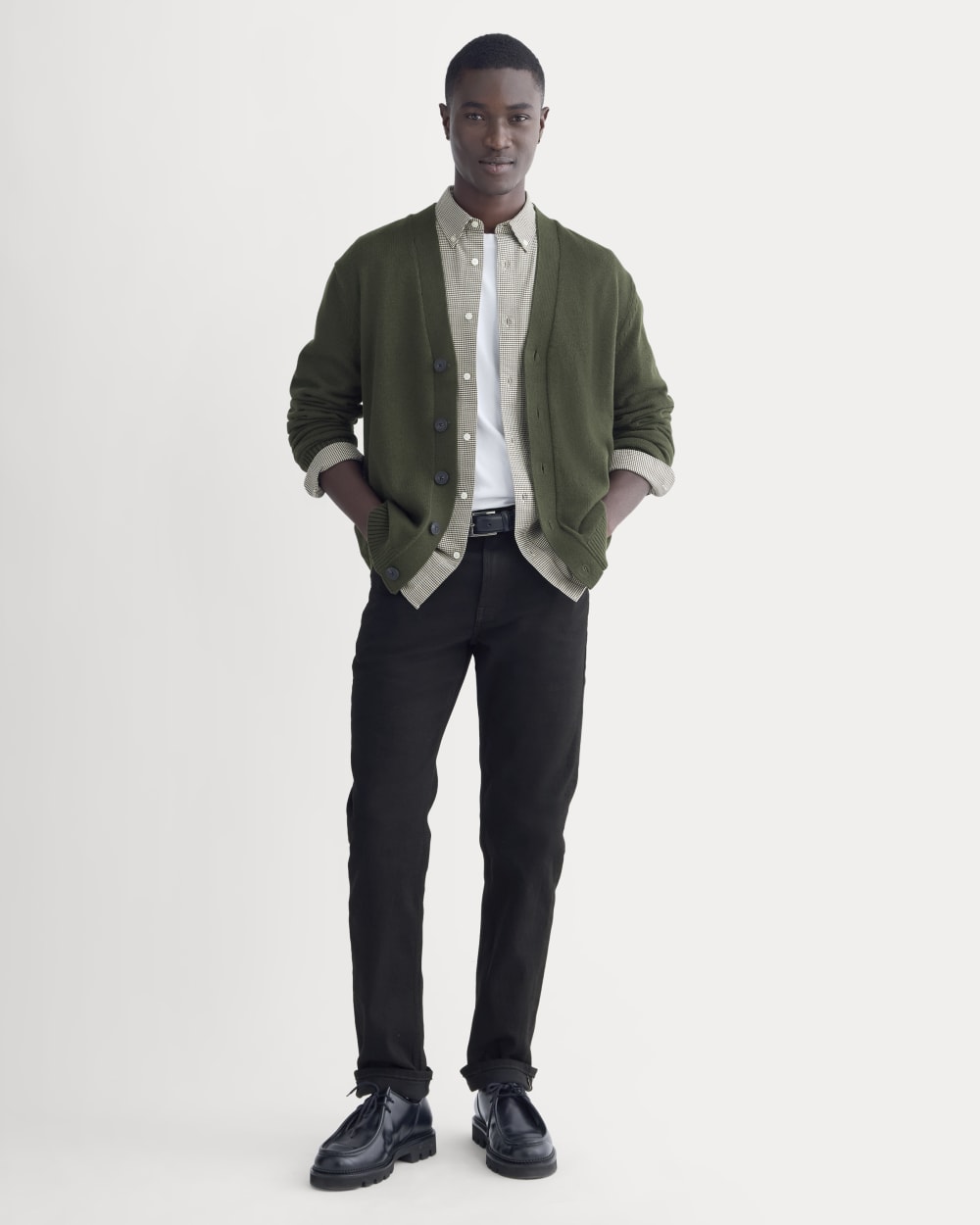 The Classic Cardigan in Everyday Cotton | Desert Sand / Natural