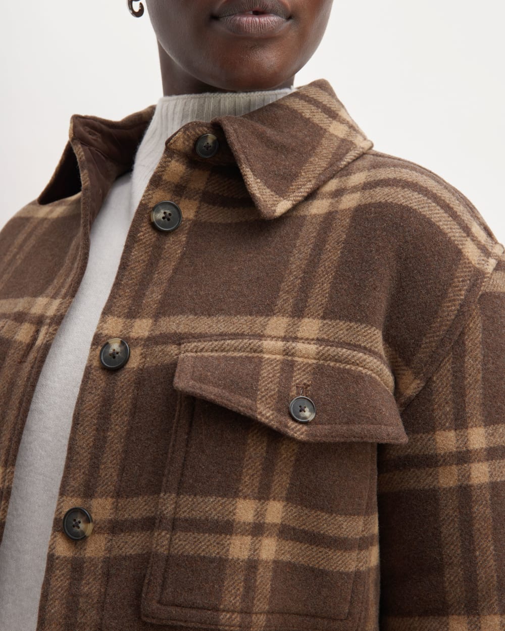 The Italian ReWool® Oversized Shirt Jacket | Brown / Camel – Everlane