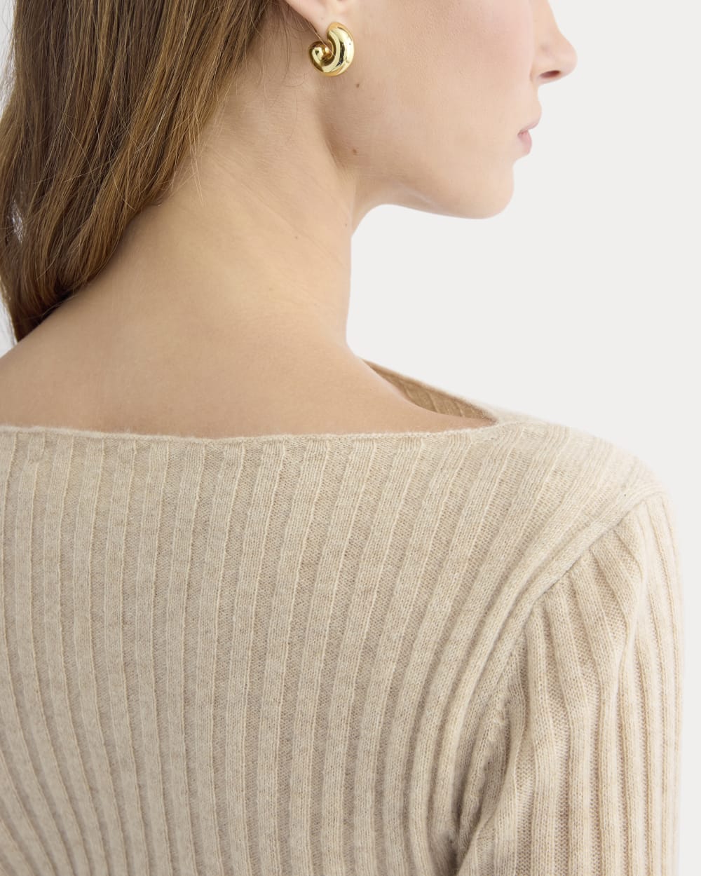 Cashmere Ribbed Boat-Neck Sweater | Heather Light Camel – Everlane