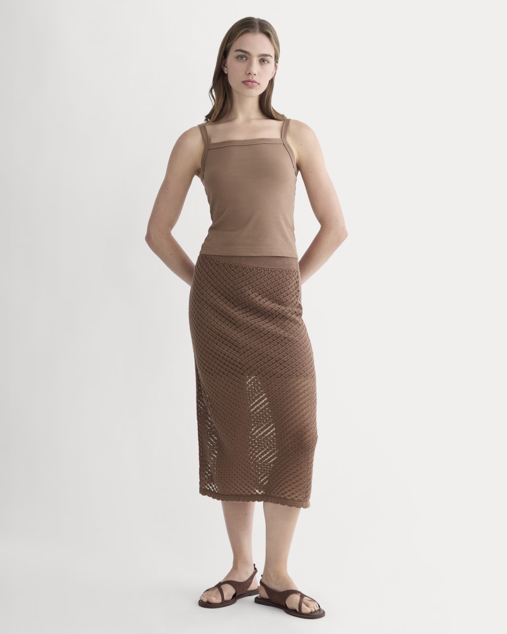 The Essential Square-Neck Tank | Mocha – Everlane