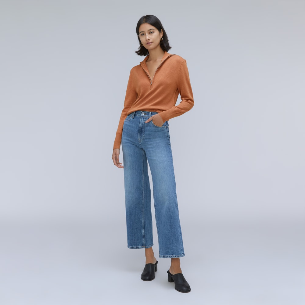 The Luxe Merino Half-Zip Sweater | Tawny Brown – Everlane