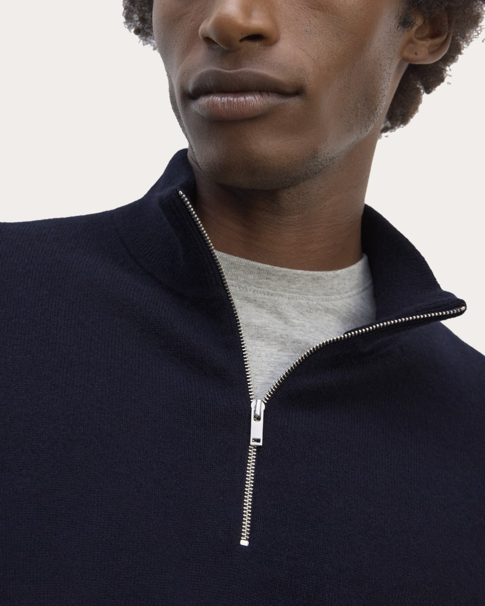 The Quarter-Zip in Cashmere | Navy – Everlane
