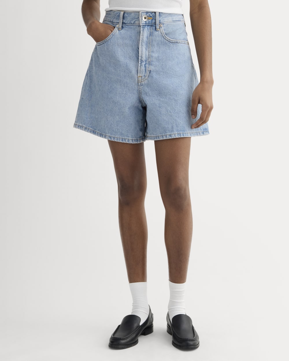 The A-Line Denim Short | Light Indigo – Everlane