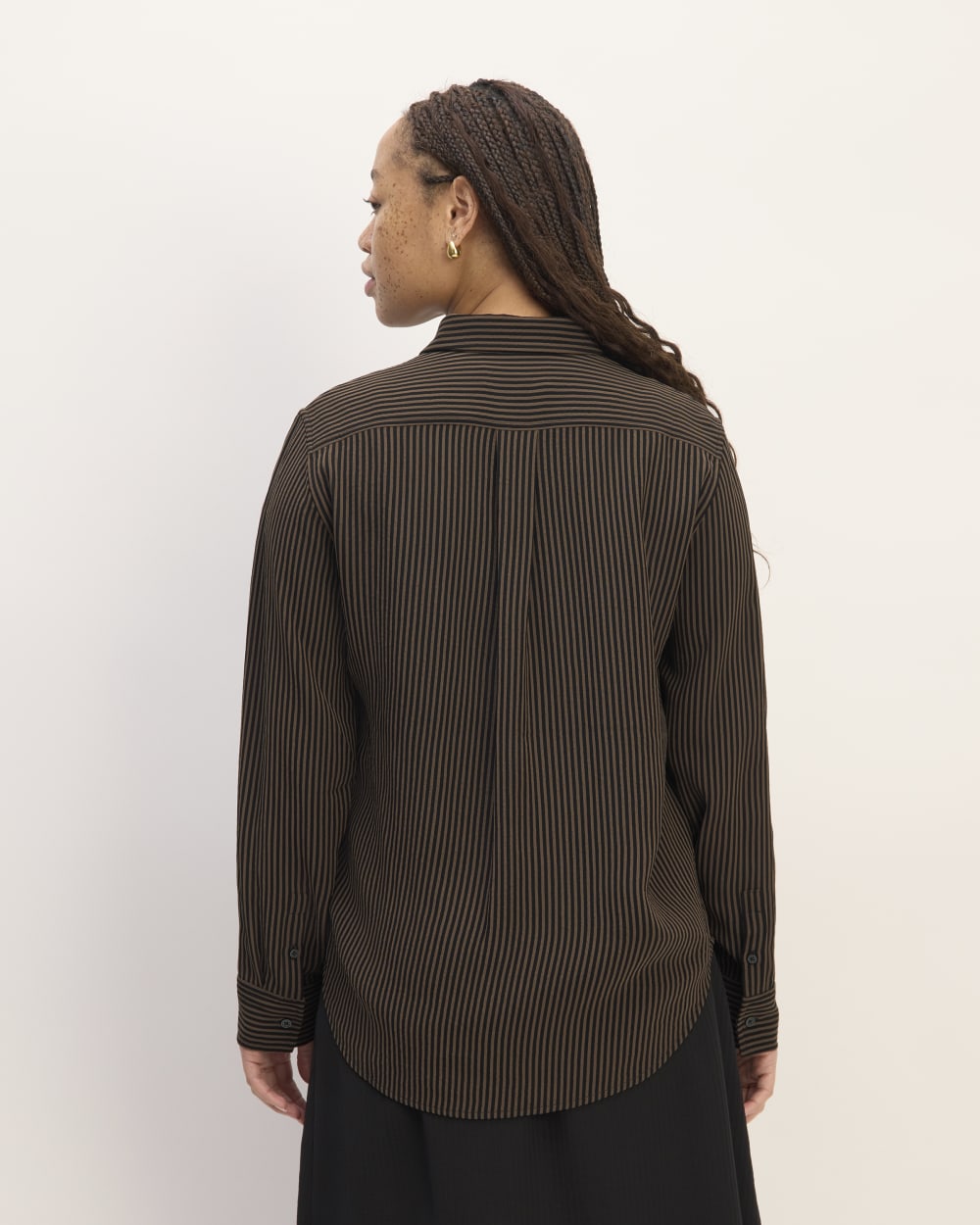 The City Stripe Relaxed Shirt | Cocoa / Black – Everlane