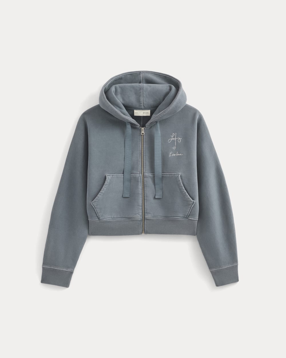 everlane-x-laufey-foundation-zip-hoodie-vintage-indigo | alt