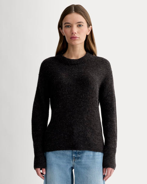 The Cocoon Crew in Alpaca | Heathered Black – Everlane