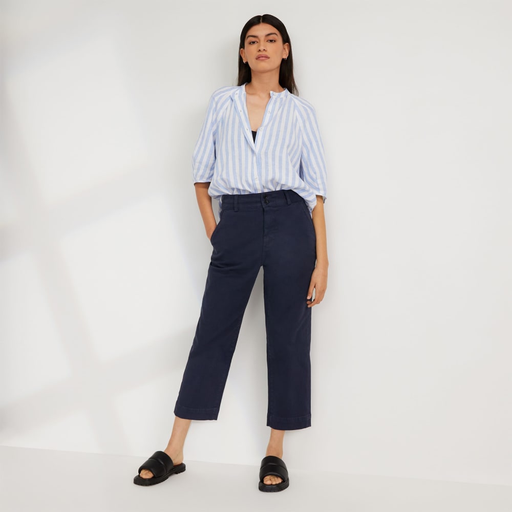 womens-linen-puff-sleeve-shirt-blue-white