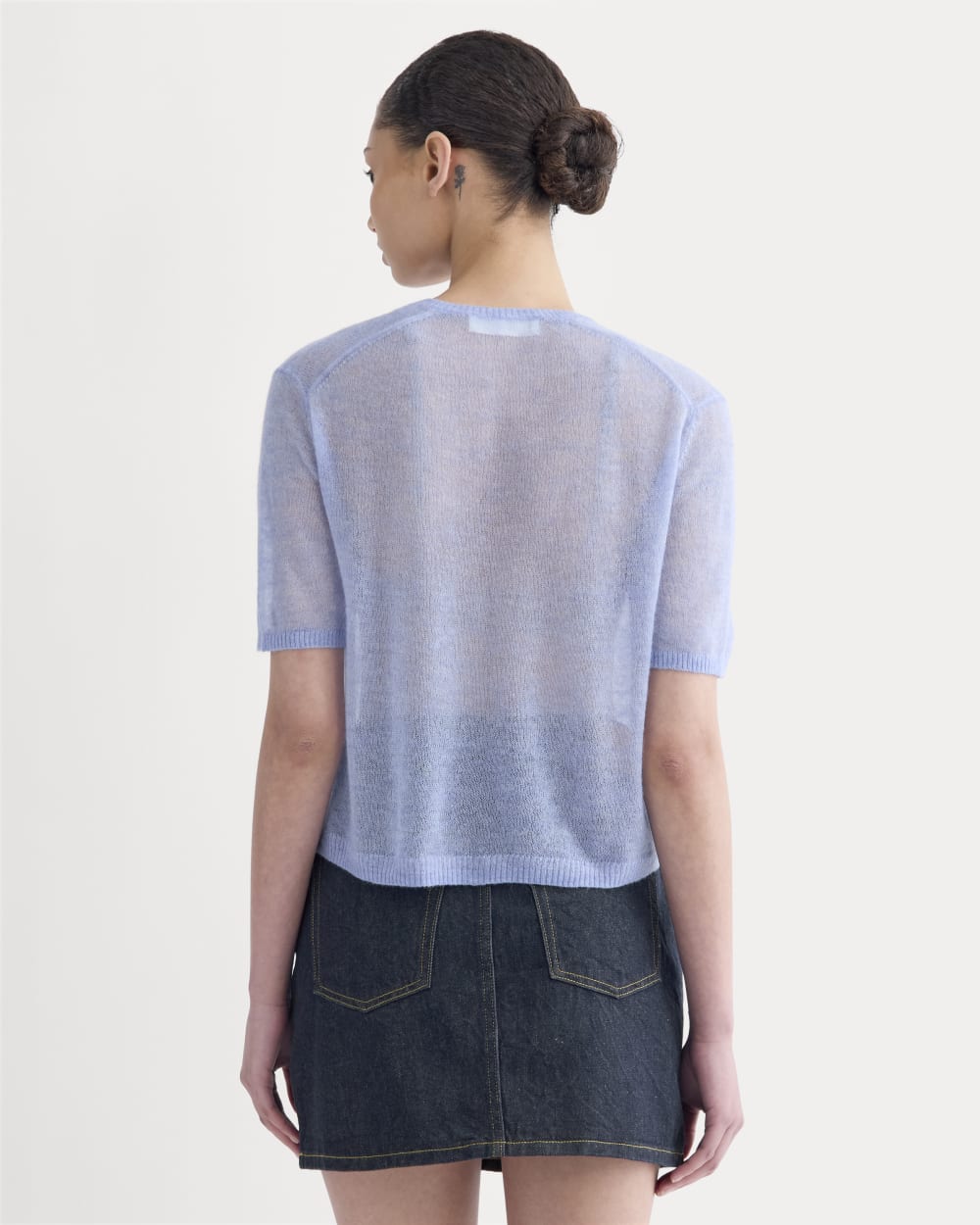 The Air Alpaca™ Short-Sleeve Cardigan | Soft Blue – Everlane