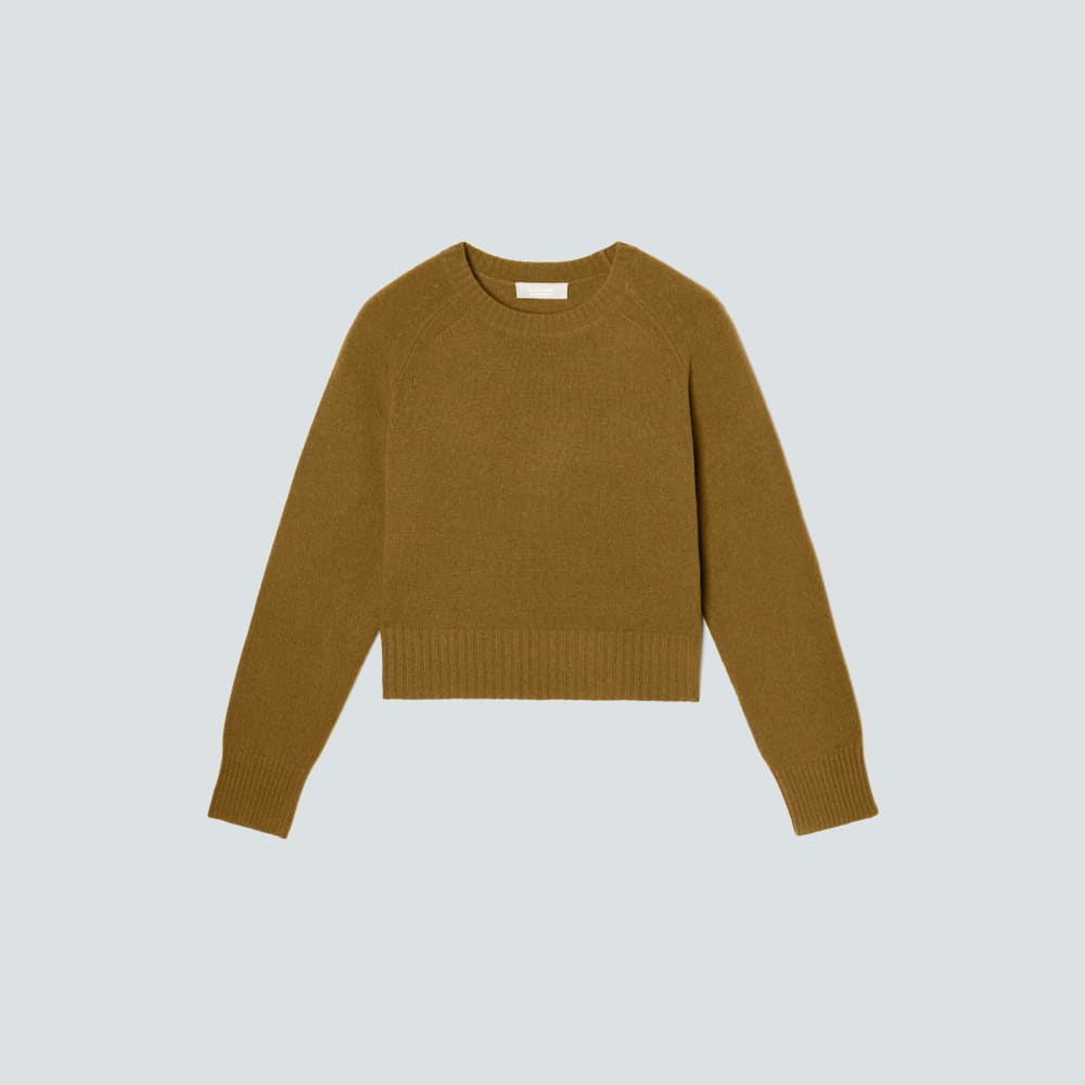 womens-recashmere-cropped-crew-sweater-tapenade | alt