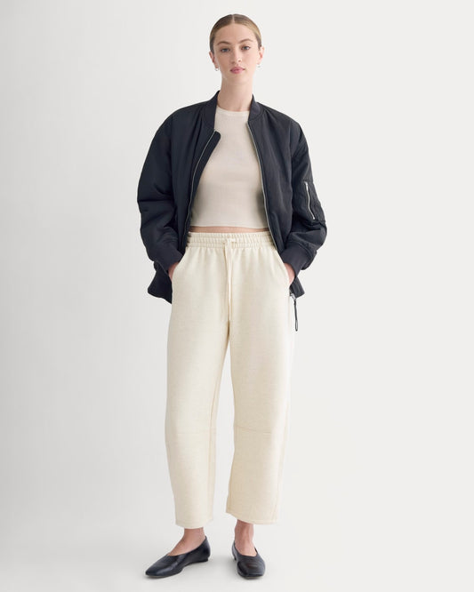 womens-luxe-fleece-barrel-sweatpant-heathered-oat | primary