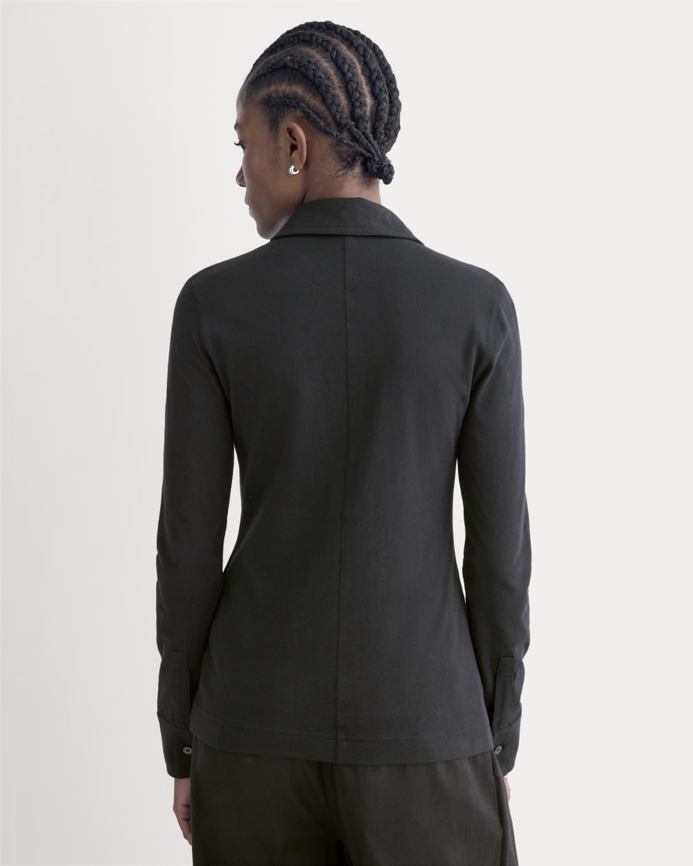 womens-button-up-shirt-essential-cotton-black