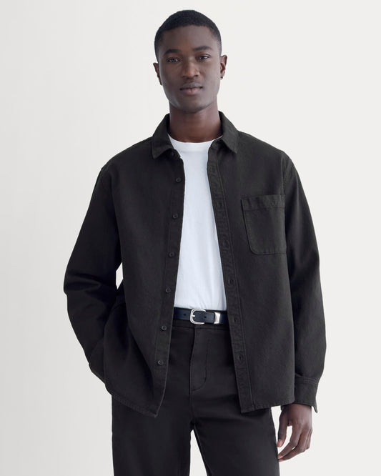 mens-canvas-organic-cotton-overshirt-black | primary