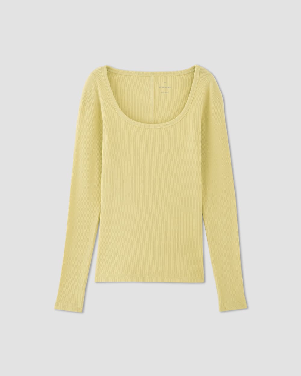 The Luxe Rib Long-Sleeve Scoop-Neck Tee | Raffia – Everlane