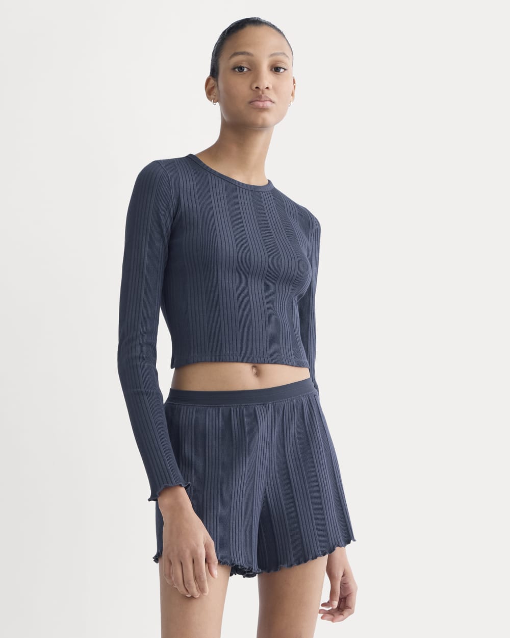 womens-lounge-rib-cropped-shirt-navy | primary