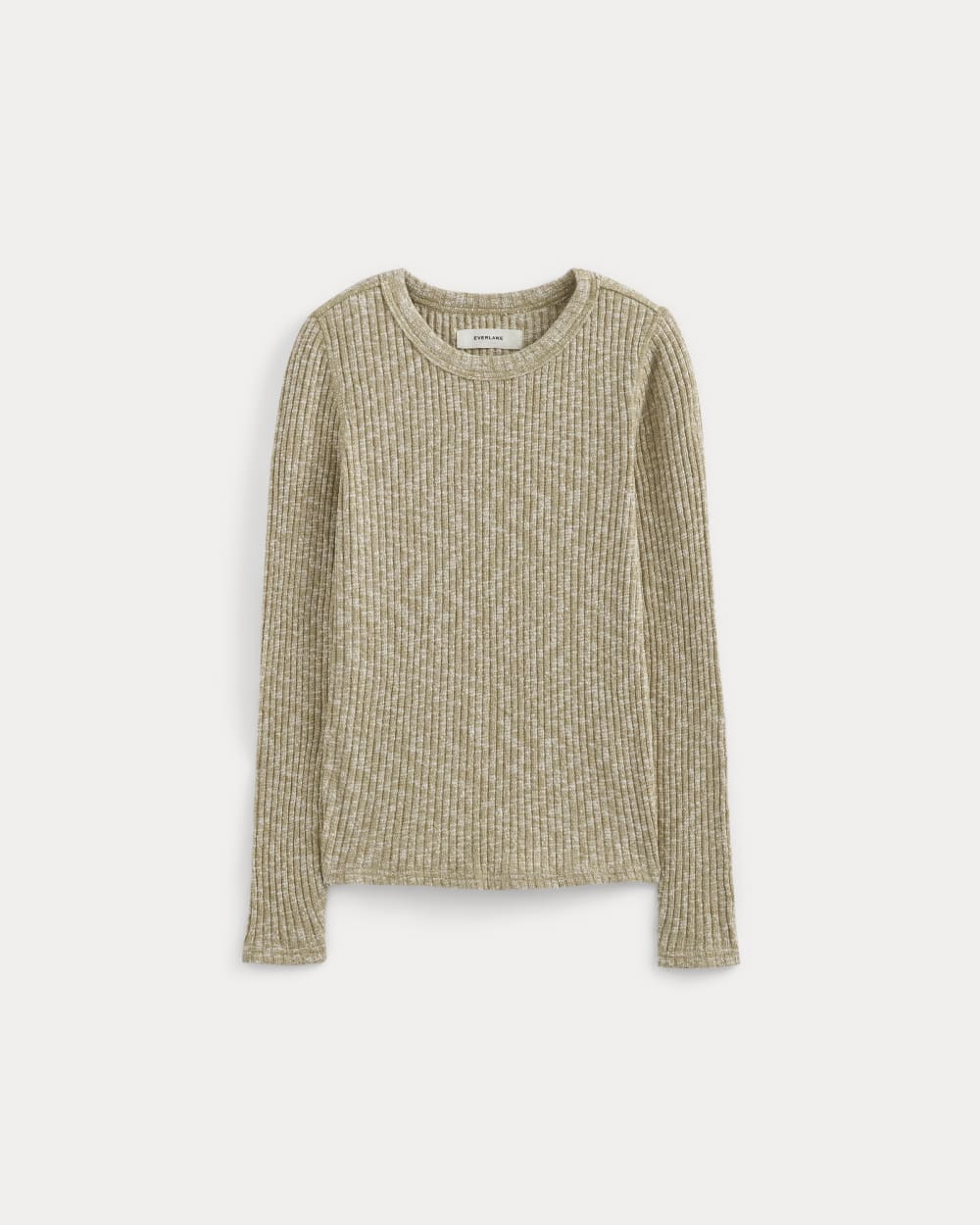 The Cozy Rib Long-Sleeve Tee | Cornstalk / Bone Twist – Everlane