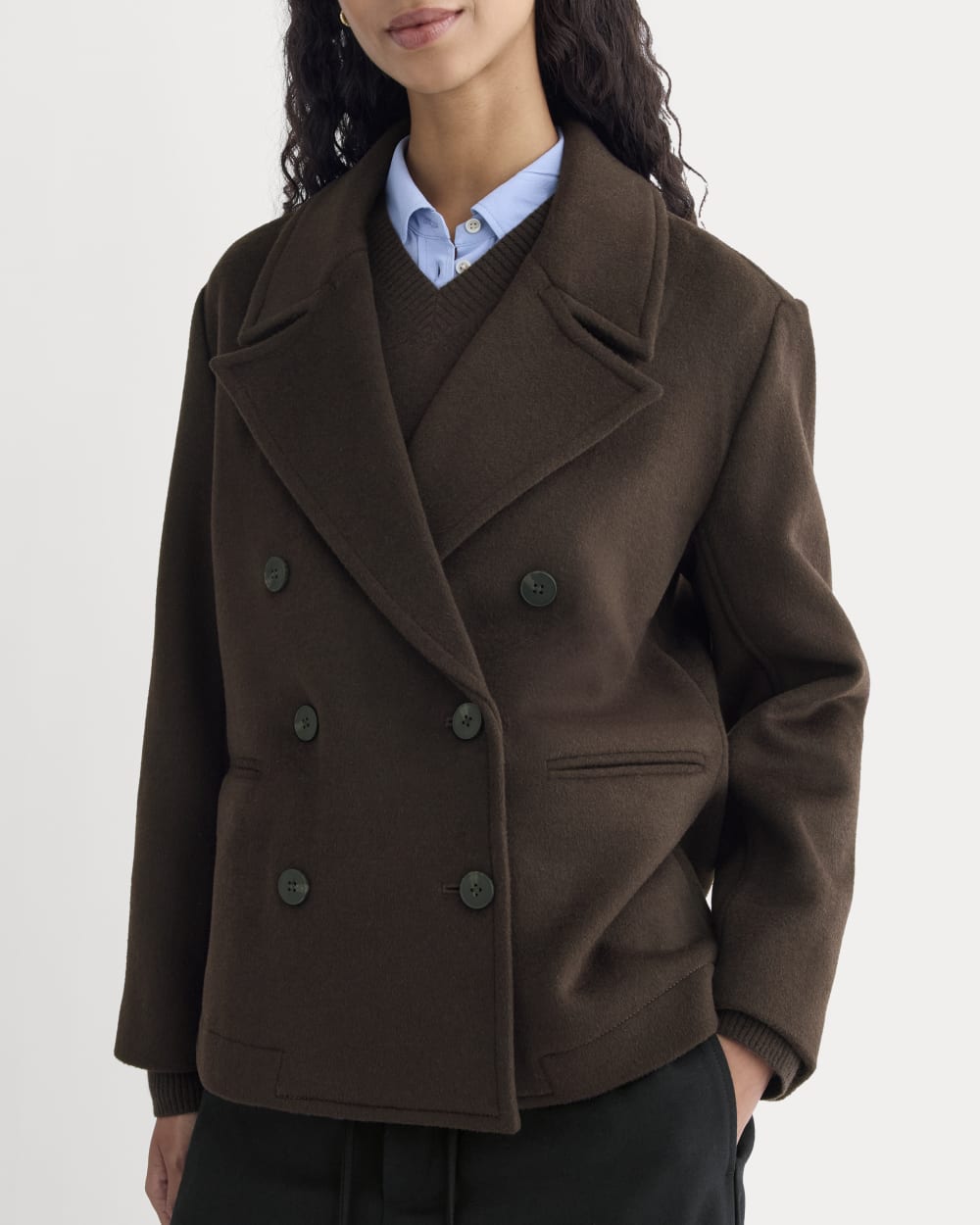 ReWool Short Peacoat | Dark Chocolate – Everlane