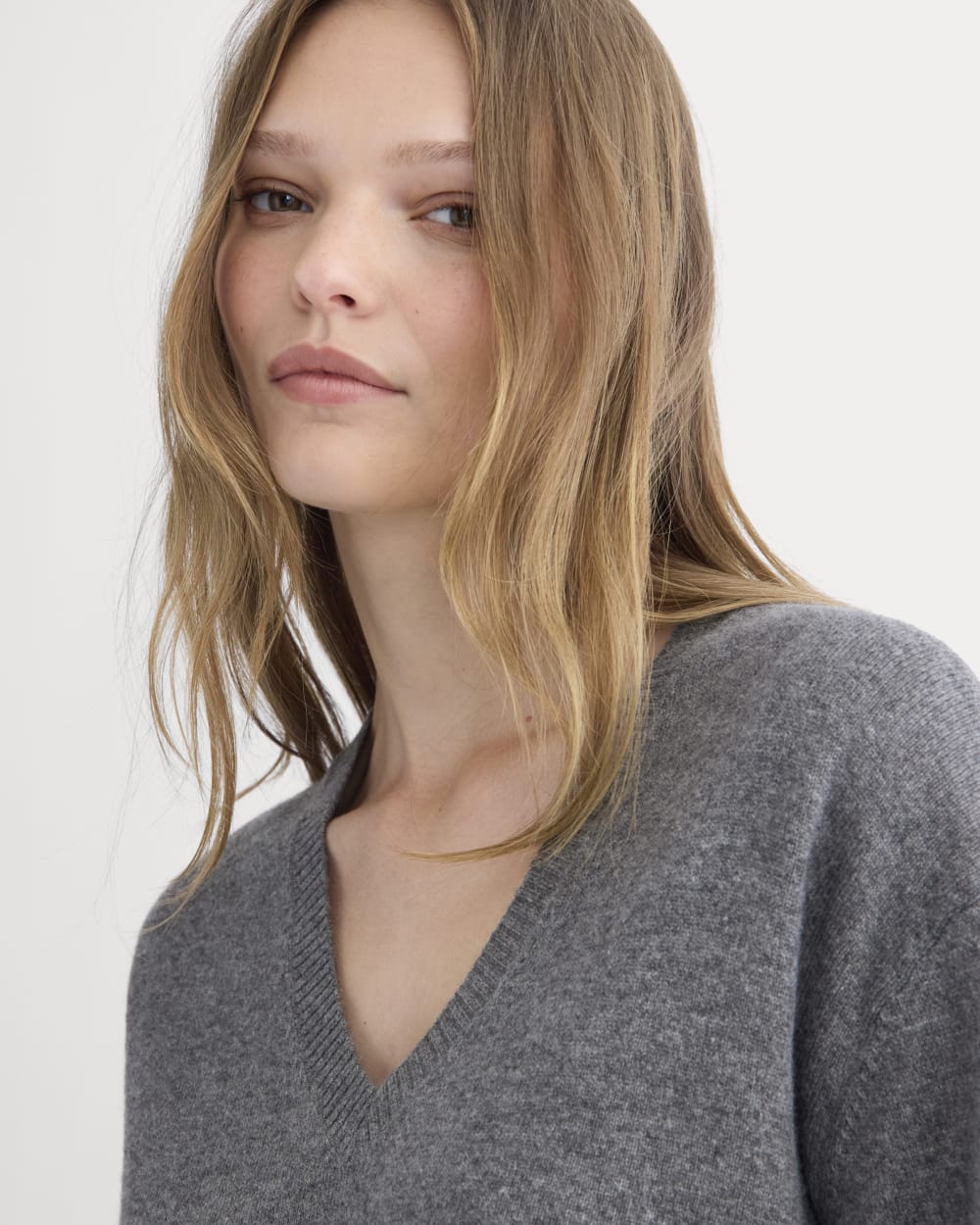 The Classic V in Cashmere | Heather Charcoal – Everlane