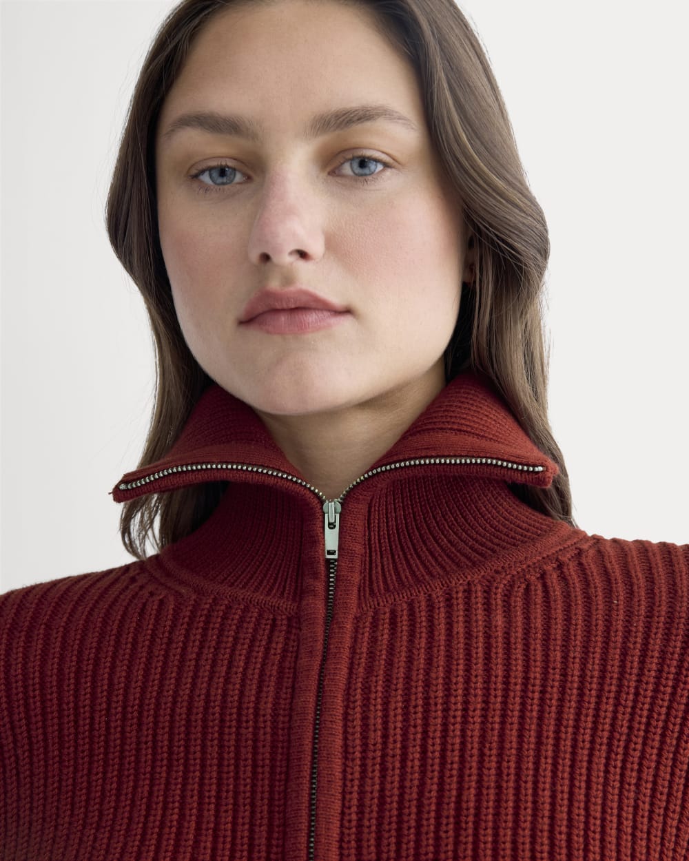 The Full-Zip Sweater in Everyday Cotton | Merlot – Everlane