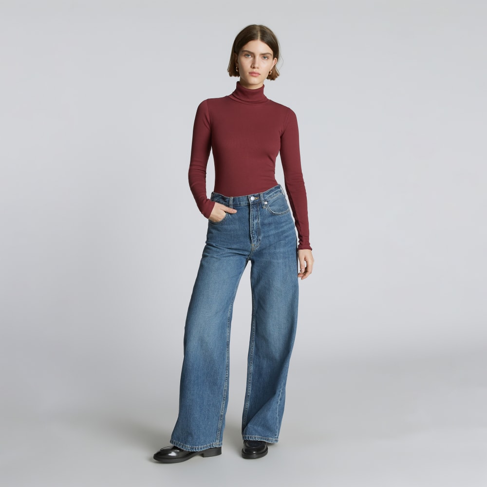The Luxe Micro-Rib Turtleneck | Brandy – Everlane