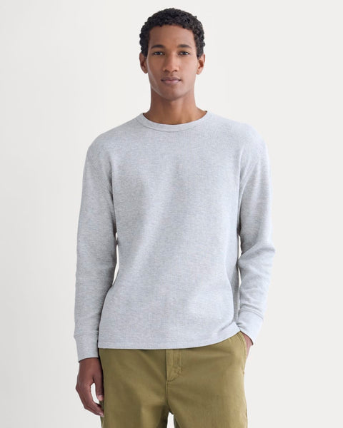Thermal Crew in Cozy Waffle | Soft Heather Grey – Everlane