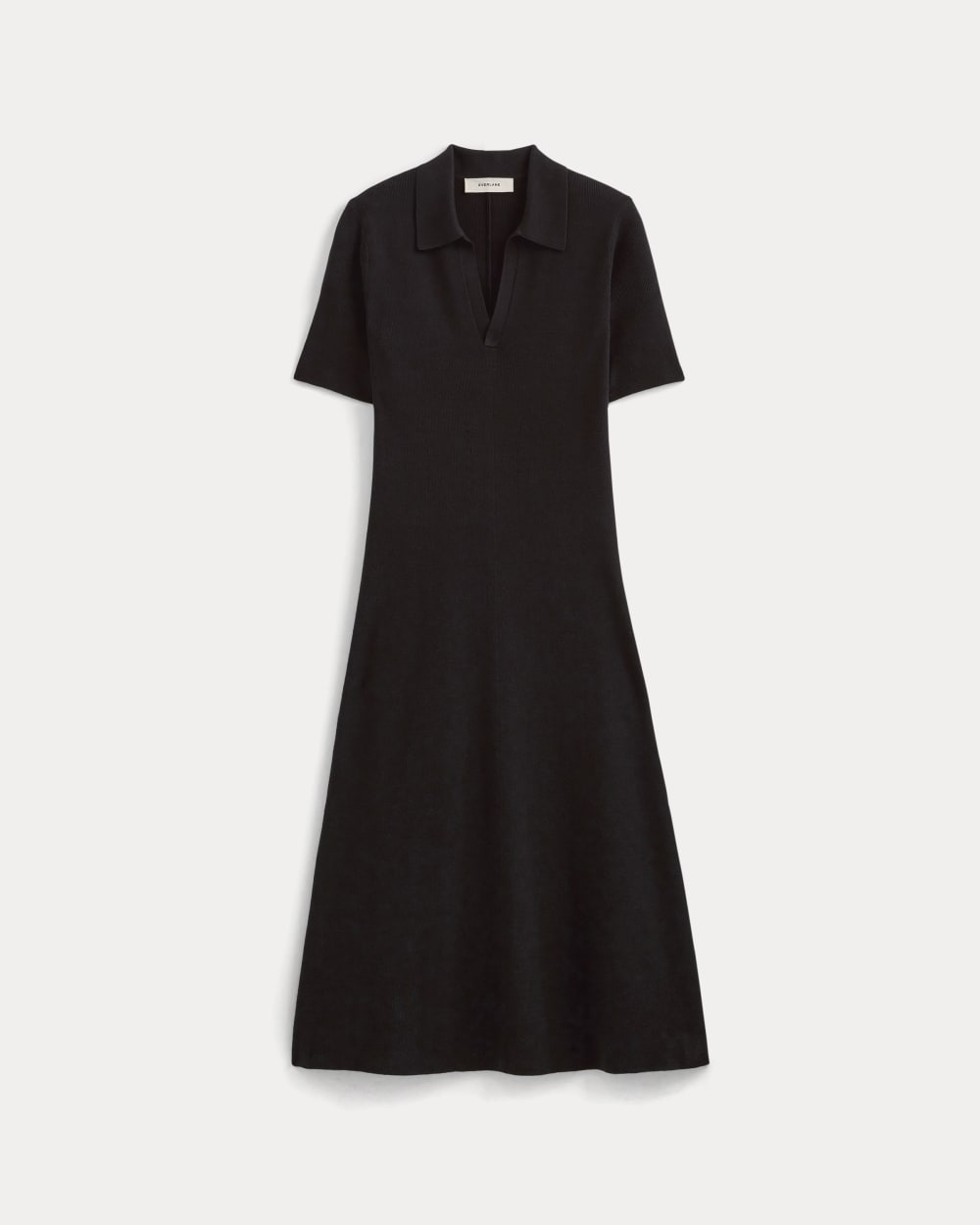 womens-knit-polo-dress-black | alt