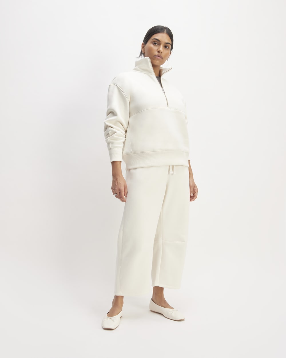 The ReTrack Half-Zip Sweatshirt | Bone – Everlane