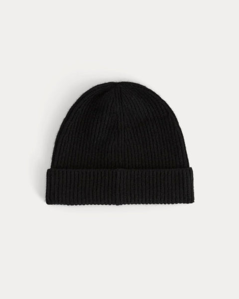 The Cashmere Ribbed Beanie | Black – Everlane
