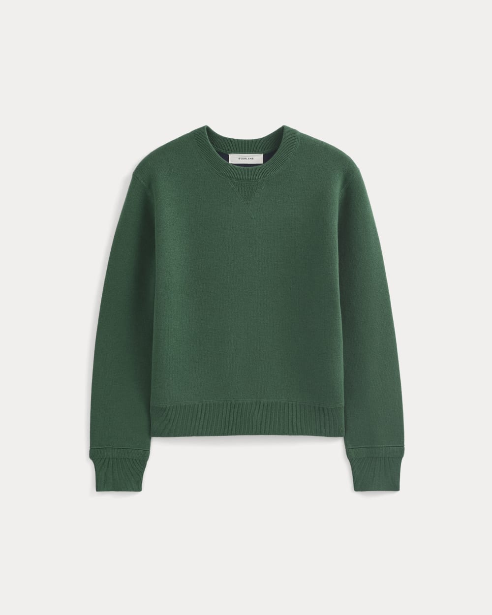 Double Knit Crew in Cotton Merino | Hunter Green – Everlane