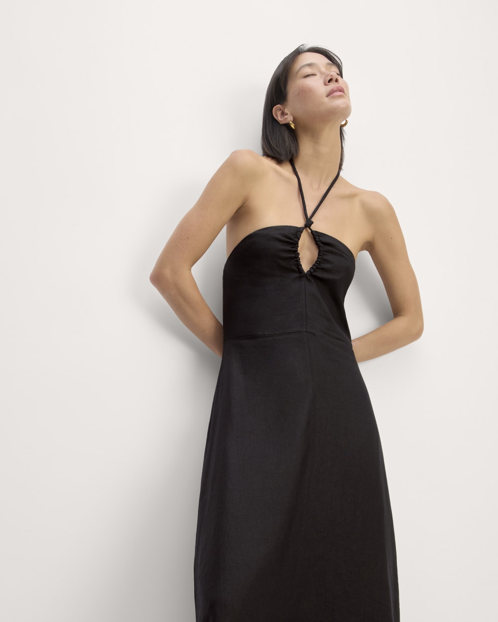 The Linen Halter-Neck Dress | Black Everlane The Linen Halter-Neck Dress | Black Everlane
