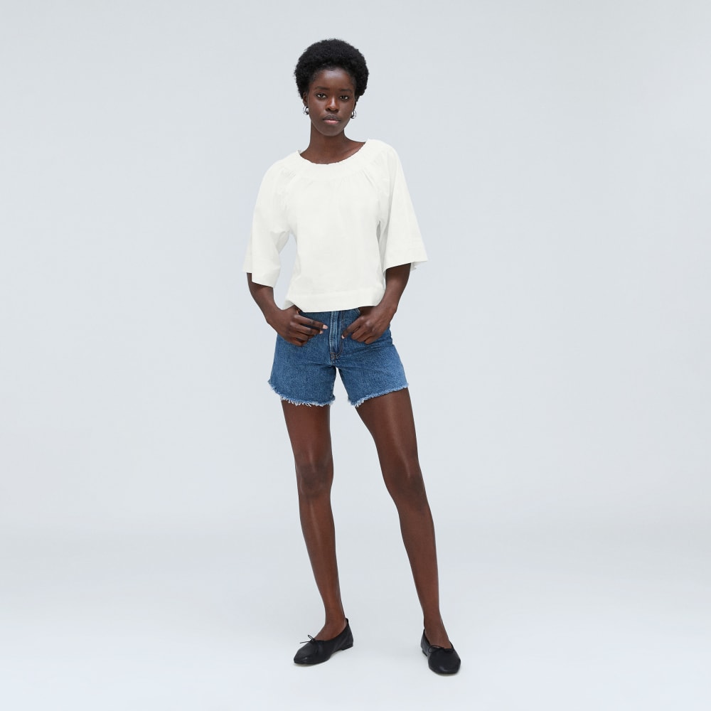 womens-seersucker-gathered-tee-white