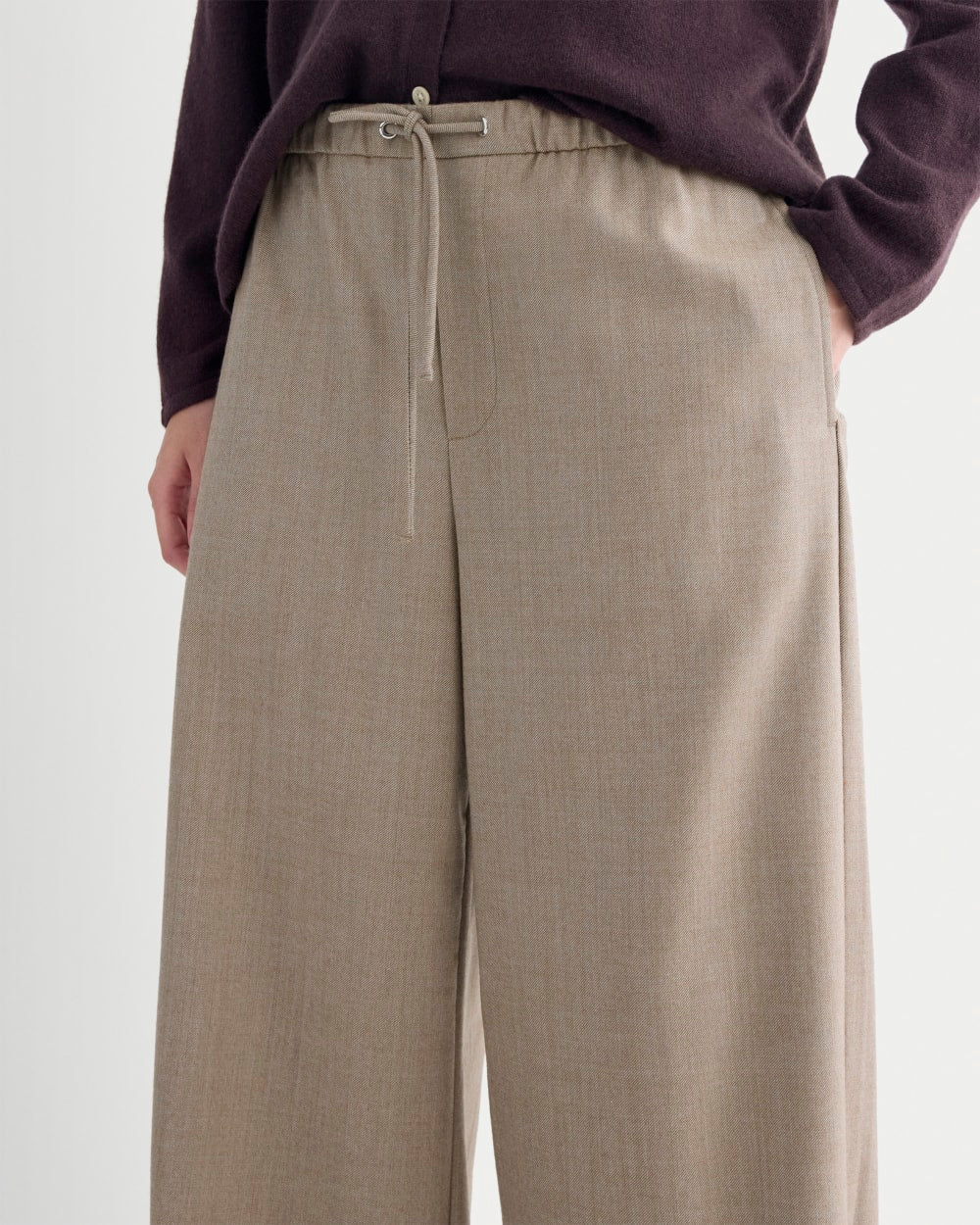 Pull-On Trouser in Tailor Twill | Heather Graphite