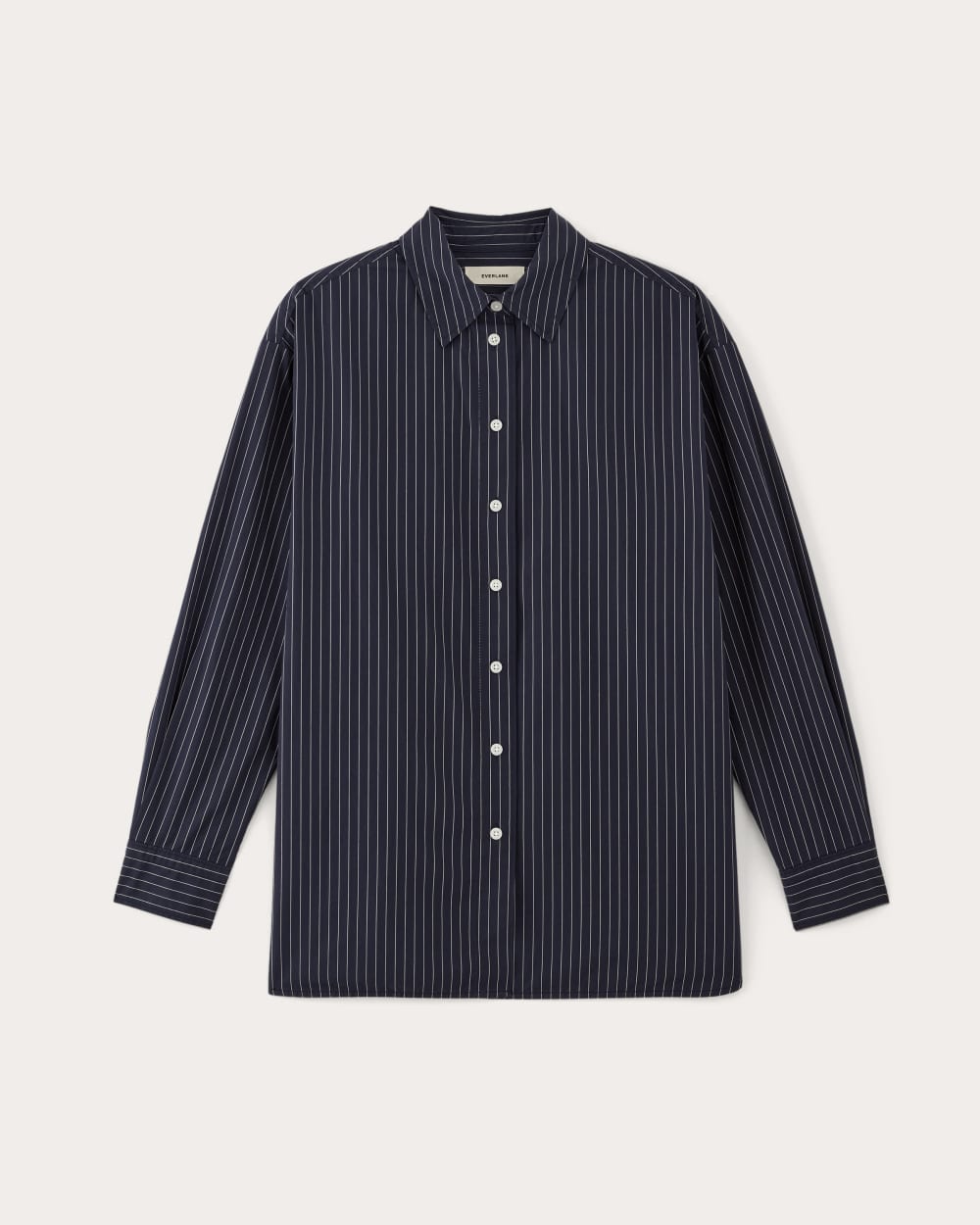 The Supima® Cotton Boyfriend Shirt Navy White – Everlane