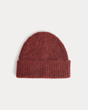 Plush Alpaca Beanie | Merlot