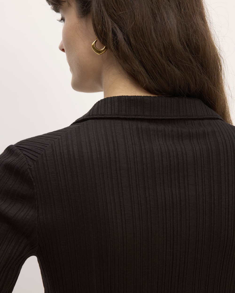 womens-rib-soft-knit-open-collar-polo-black