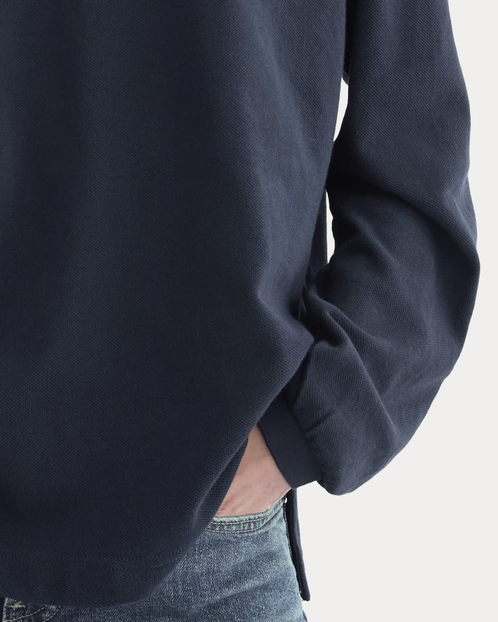 womens-oversized-pique-polo-deep-navy