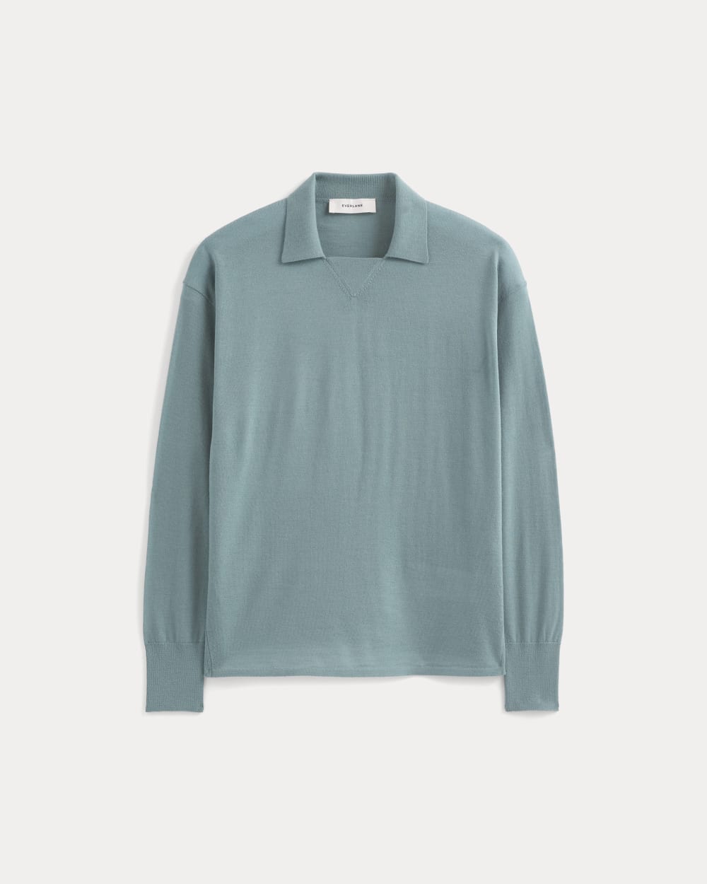 womens-oversized-polo-ultrafine-merino-gray-mist | alt