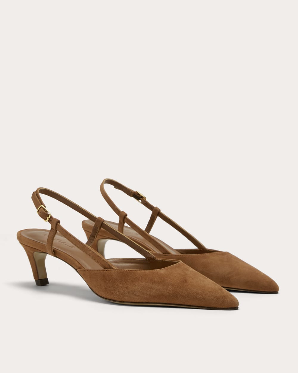 The Studio Slingback Heel | Saddle Brown Suede – Everlane