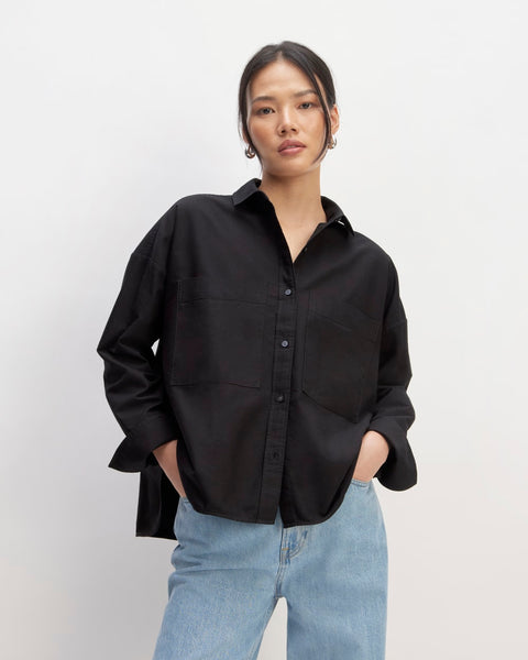 The Boxy Oxford | Black – Everlane