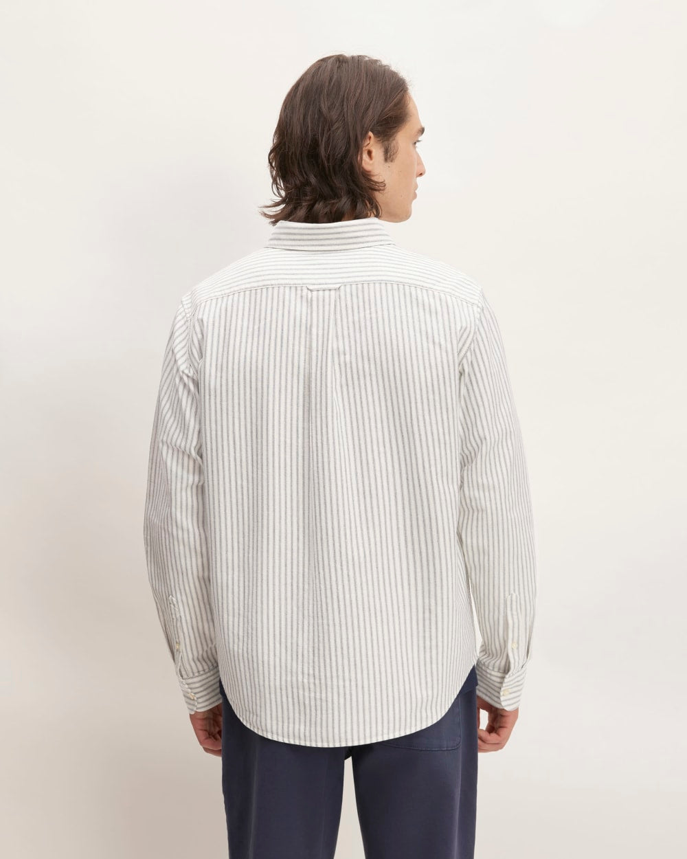The Classic Oxford Shirt | Bone/Navy | Standard – Everlane
