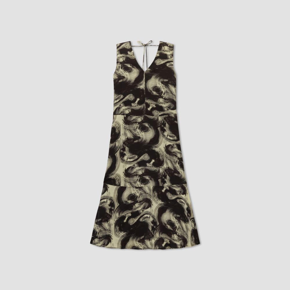 womens-satin-v-neck-maxi-dress-pale-yellow | alt