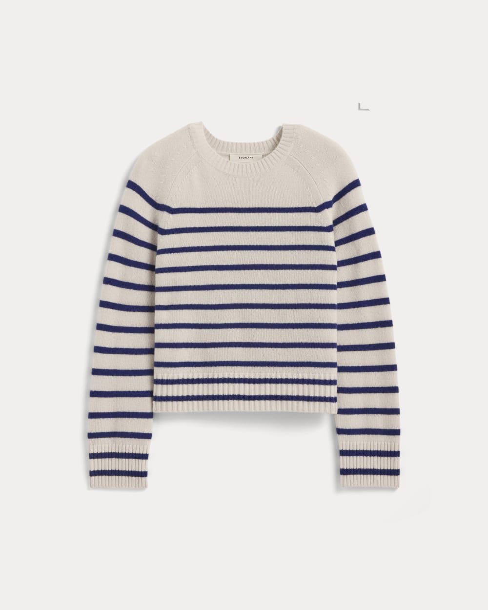 womens-cashmere-boxy-crew-sweater-soft-white-deep-blue | alt