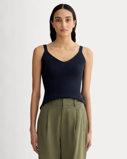womens-fine-knit-cami-navy | primary