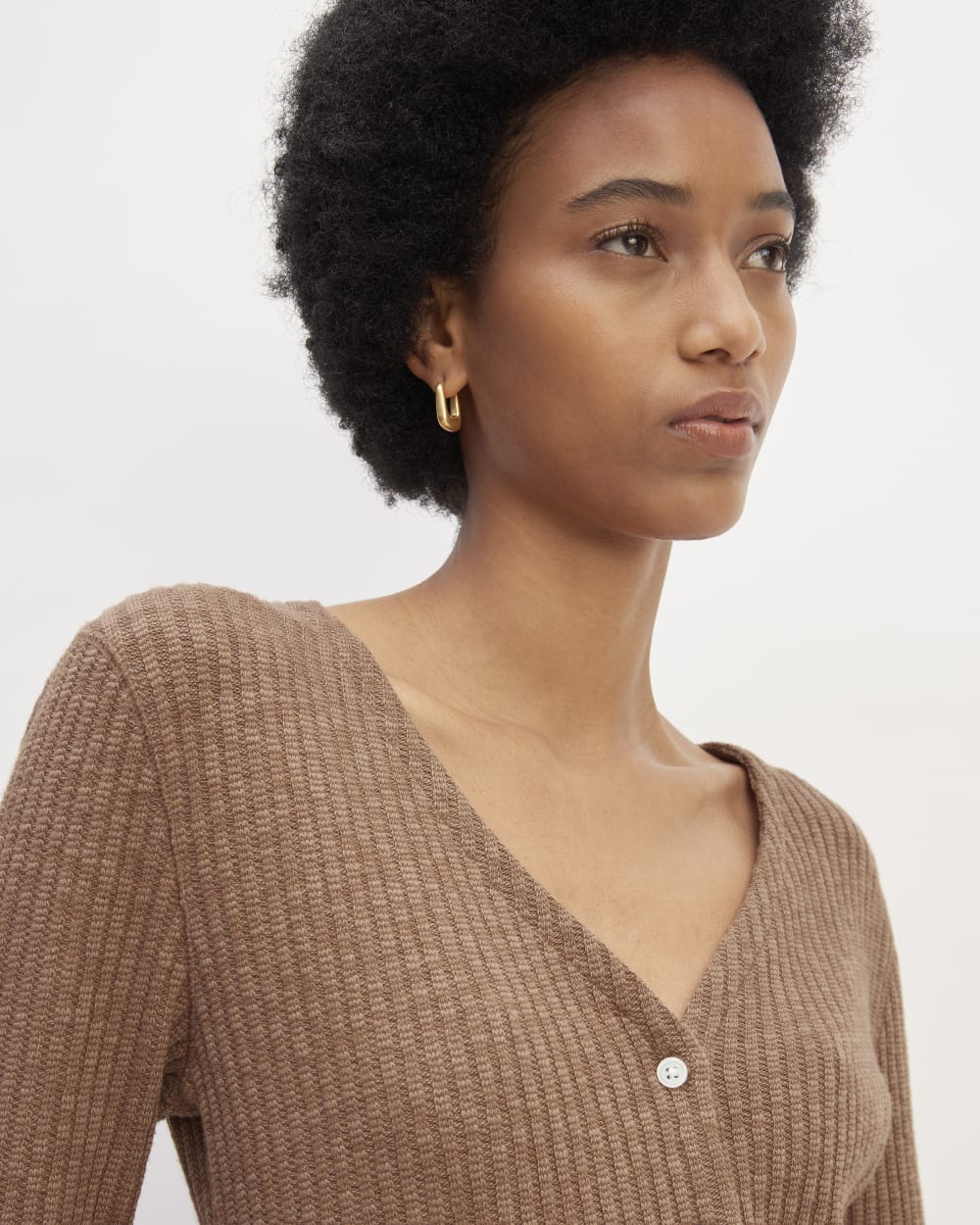 The Cozy Rib Cardigan | Carob Brown – Everlane