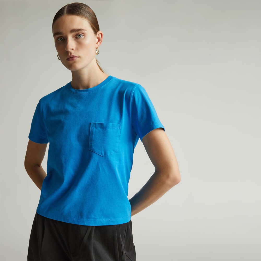 womens-organic-cotton-box-cut-pocket-tee-brilliant-blue | primary
