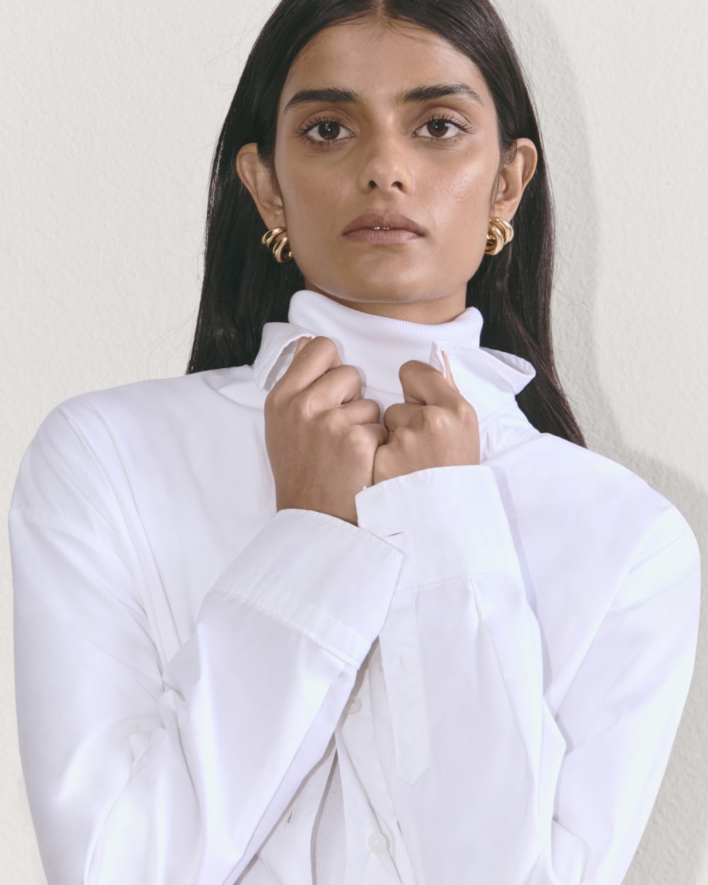 The Luxe Rib Turtleneck | White – Everlane