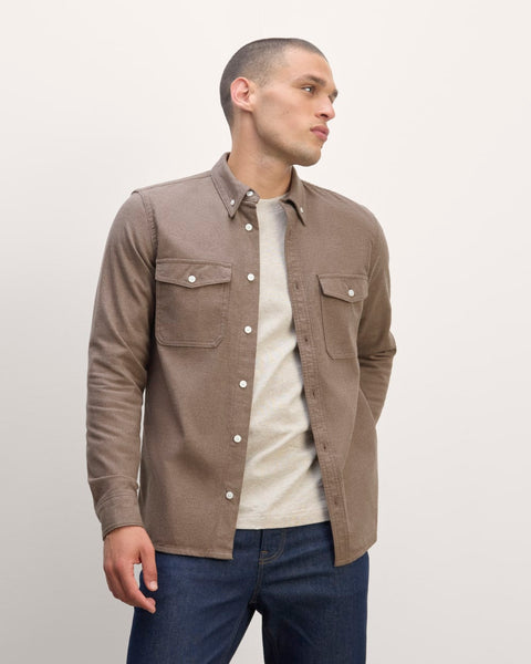トップス BRUSHED SUPER FINE WOOL FLANNEL SHIRT L4 Brushed Super Fine Wool Flannel Shirt – La Garçonne
